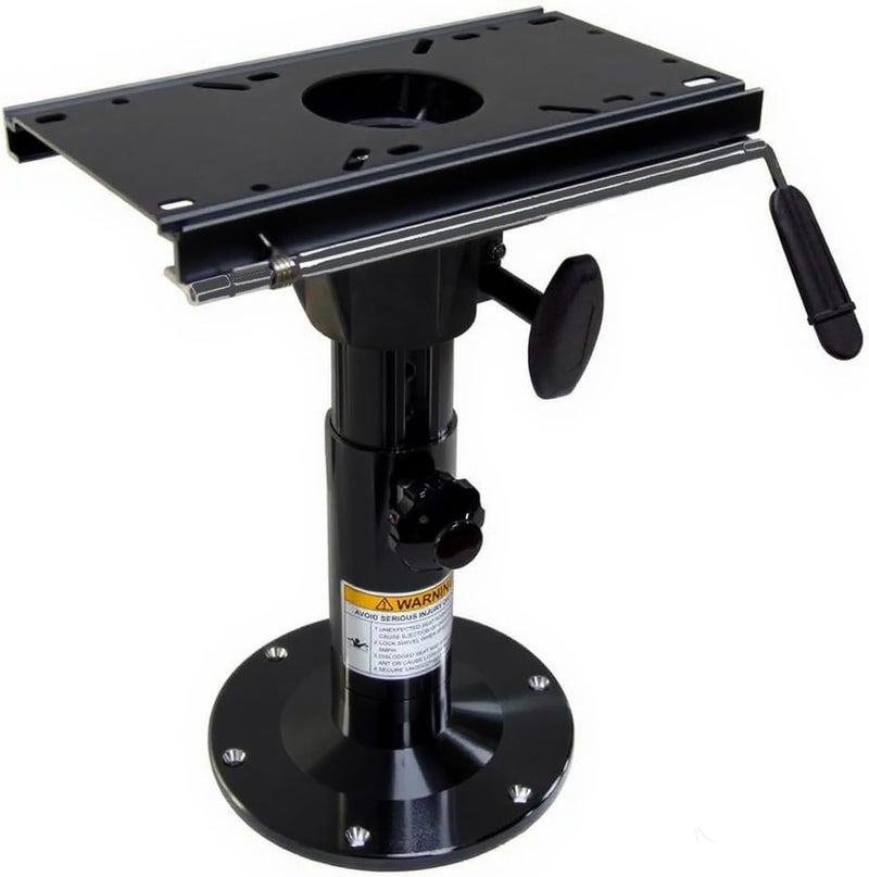 STenkl-D Boat Seat Pedestal, Aluminum Boat Seats and Pedestals with Slide and Swivel, Adjustable Height from 14" to 20", for Locking Boat Seats Captain Chair - Image 1